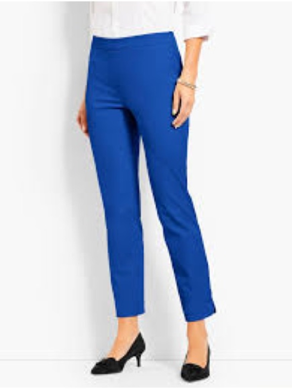 Talbots 4 Chatham Royal blue ankle pants stretch women’s work wear casual